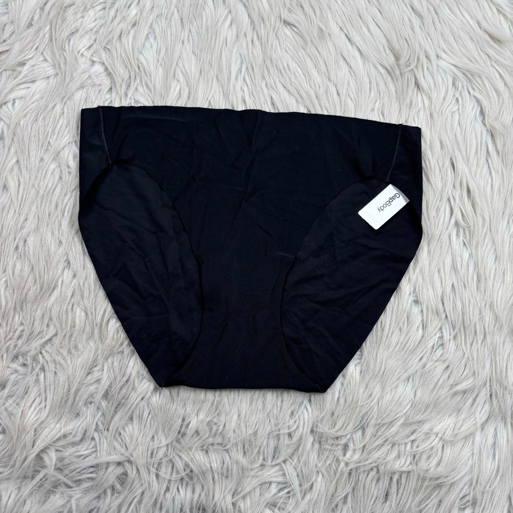 NWT GapBody Women's M Black No Show Bikini Panty Underwear Seamless